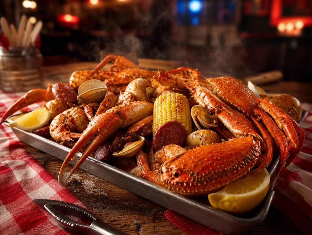Seafood boil platter