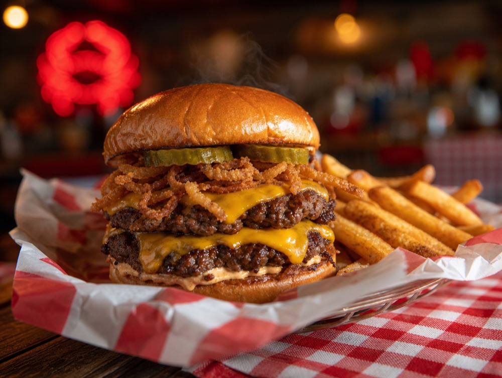 Double smash burger