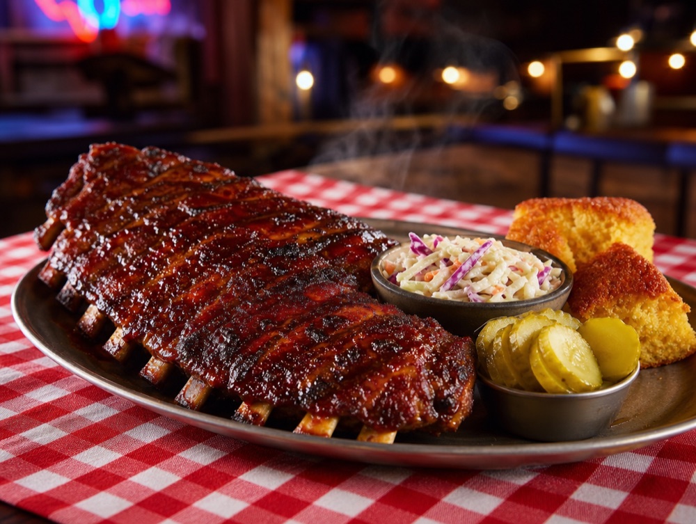 Smoked BBQ ribs