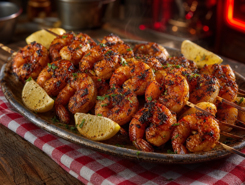 Cajun shrimp skewers